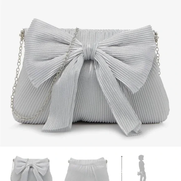 Kelly & Katie Silver Bow Clutch - Picture 4 of 6